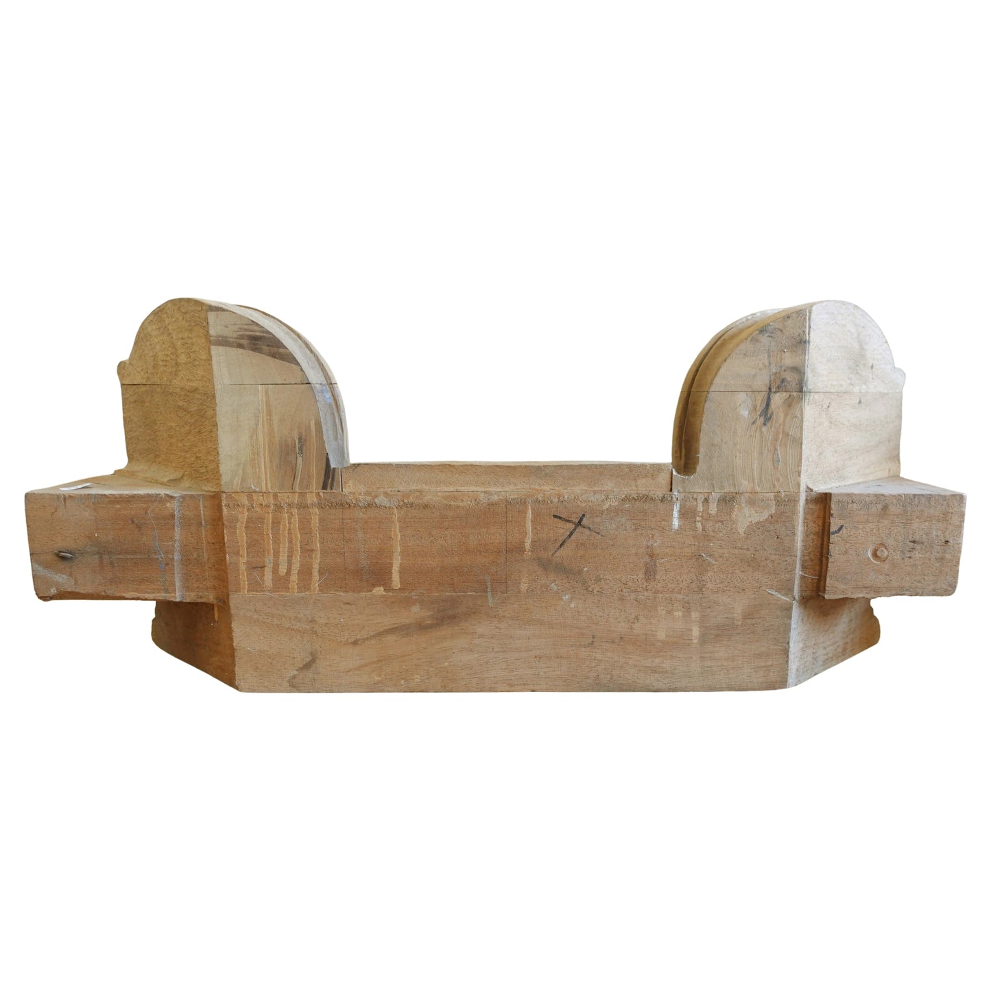 Pair of Architectural Salvage Wooden Ionic Column Capitals